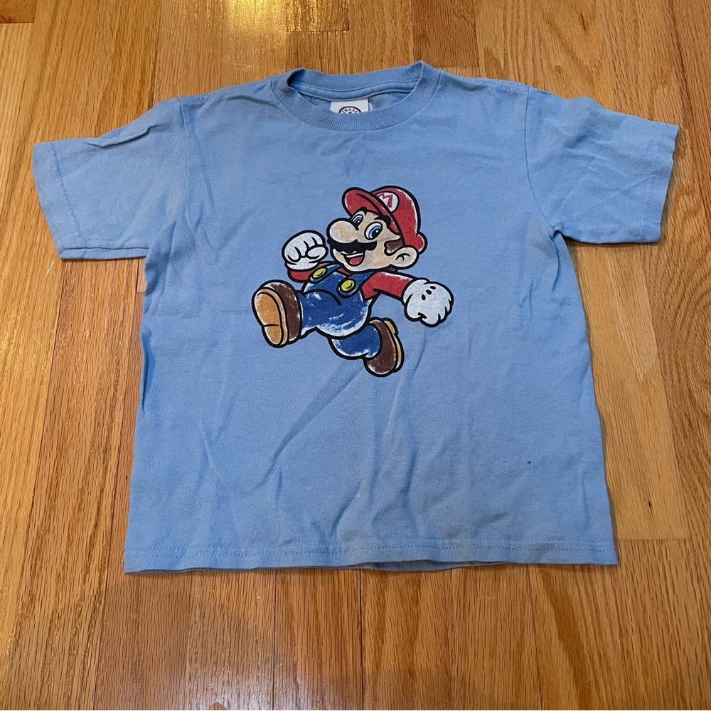 Blue Mario Nintendo tee size 4t